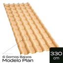 Telha de PVC Tipo Plan - 330x88cm - Cor Marfim Colonial Permatti