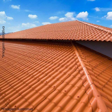 Telha de PVC Tipo Plan - 330x88cm - Cor Cerâmica Colonial Permatti