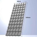 Telha de PVC Tipo Plan - 330x88cm - Cor Cinza Colonial Permatti