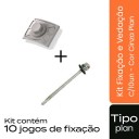 Kit Fixação e Vedação C/10un p/ Telha Tipo Plan - Cor Cinza - Modelo Plan Permatti