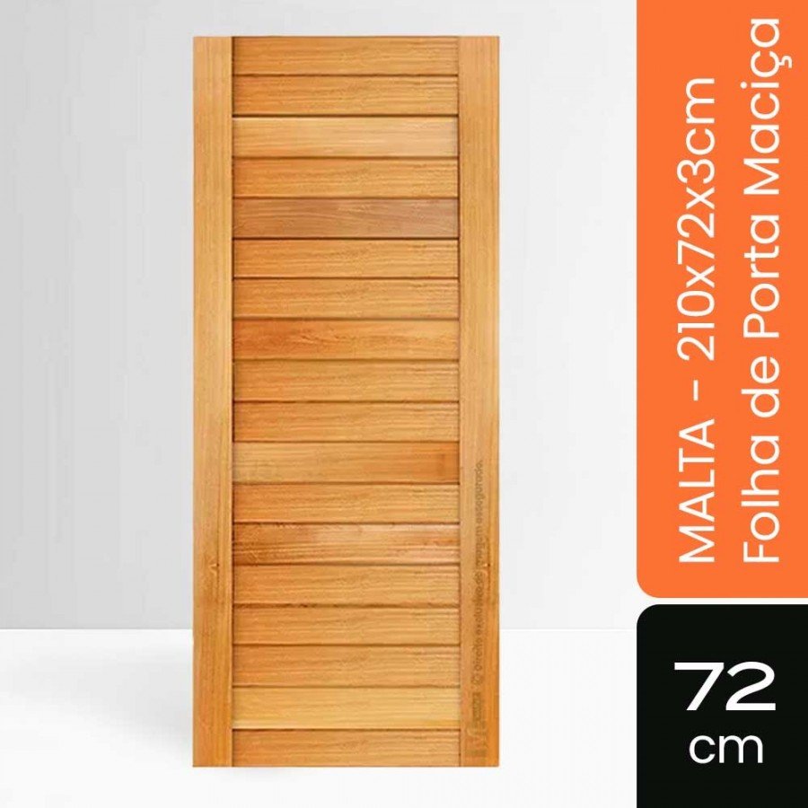 Porta Maciça Malta - 210x72x3cm - Tauari Natural Mapaf