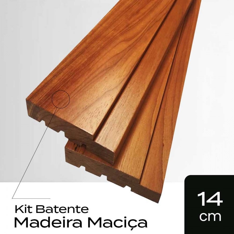 Jogo Batente Maciço c/ Rebaixo - 215x14x3cm - Tauari Natural Mapaf