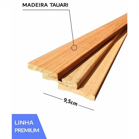 Jogo Guarnição Maciça Quina Viva 9,5CM - 220x9,5x1,3cm - Tauari Natural Mapaf