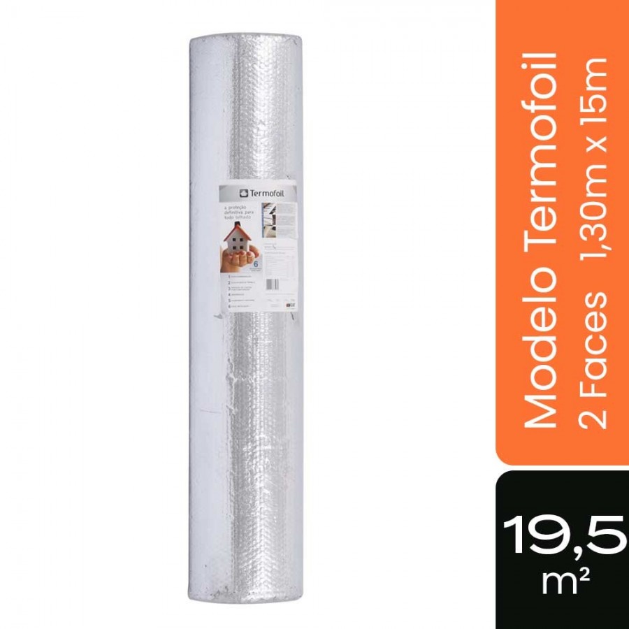 Termofoil - 2 Faces - 19,5m²  1,30m x 15m - Soluções GIB