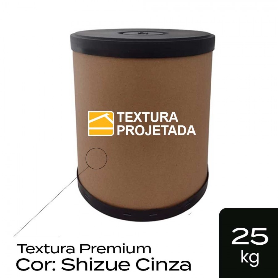 Textura Projetada Acrílica Premium - Barrica 25kg - Cinza Claro Shizue BruColor