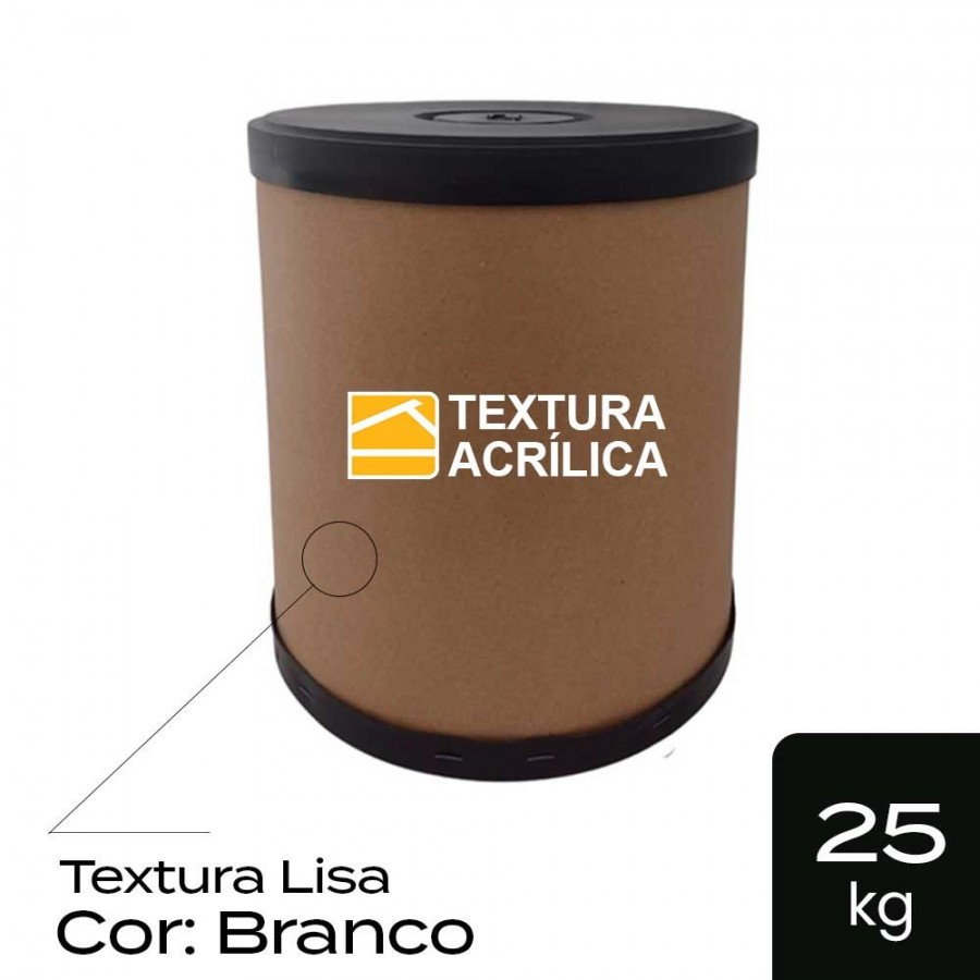 Textura Acrílica Lisa - Barrica 25kg - Branco RendeSuper BruColor