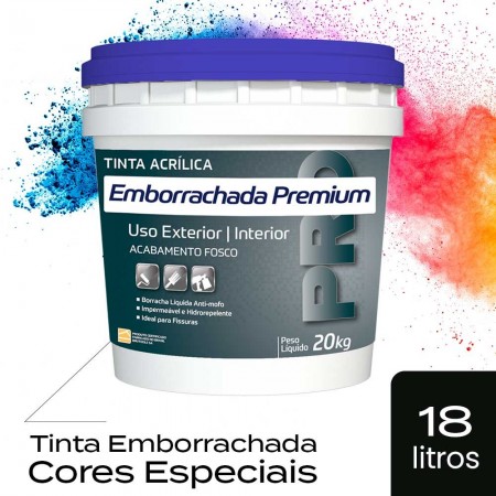 Tinta Emborrachada - 20kg - Cores Especiais Premium Acrílica BruColor