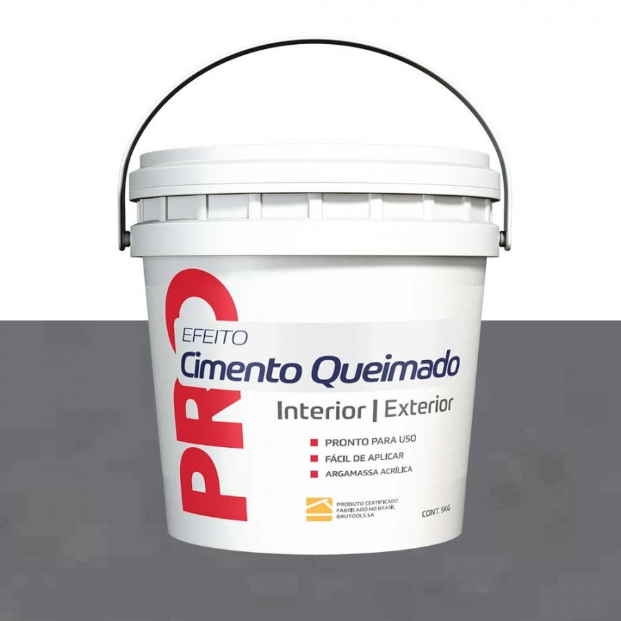 Cimento Queimado Envelhecido - 5KG - Cinza BruColor