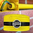 Eletroduto Corrugado 20mm - 1/2" de 50m - Amarelo - Conduíte Flexível de PVC Adtex
