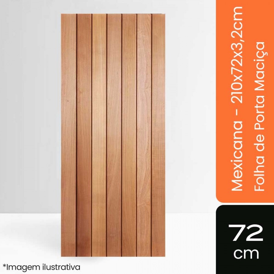 Porta Maciça Mexicana - 210x72x3,2cm - Tauari Natural Mapaf