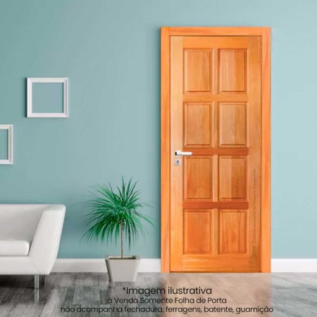 Porta Maciça PV08 - 210x92x3cm - Tauari Natural Mapaf