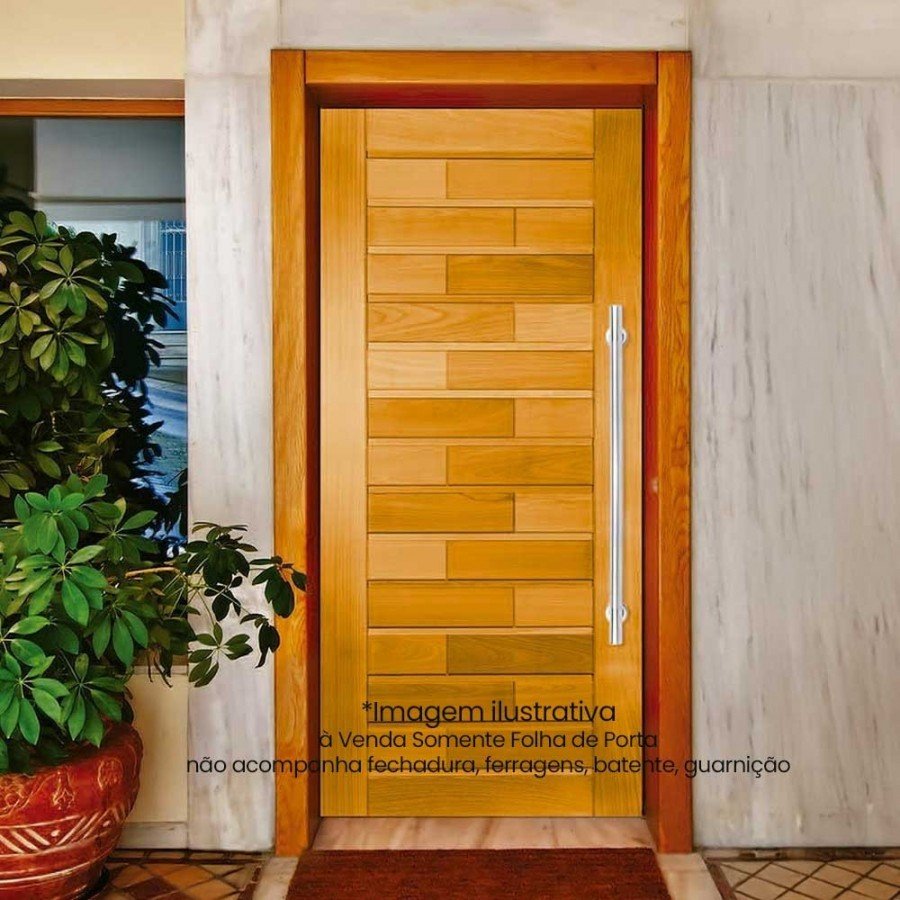 Porta Maciça Roma - 210x82x3,2cm - Tauari Natural Mapaf