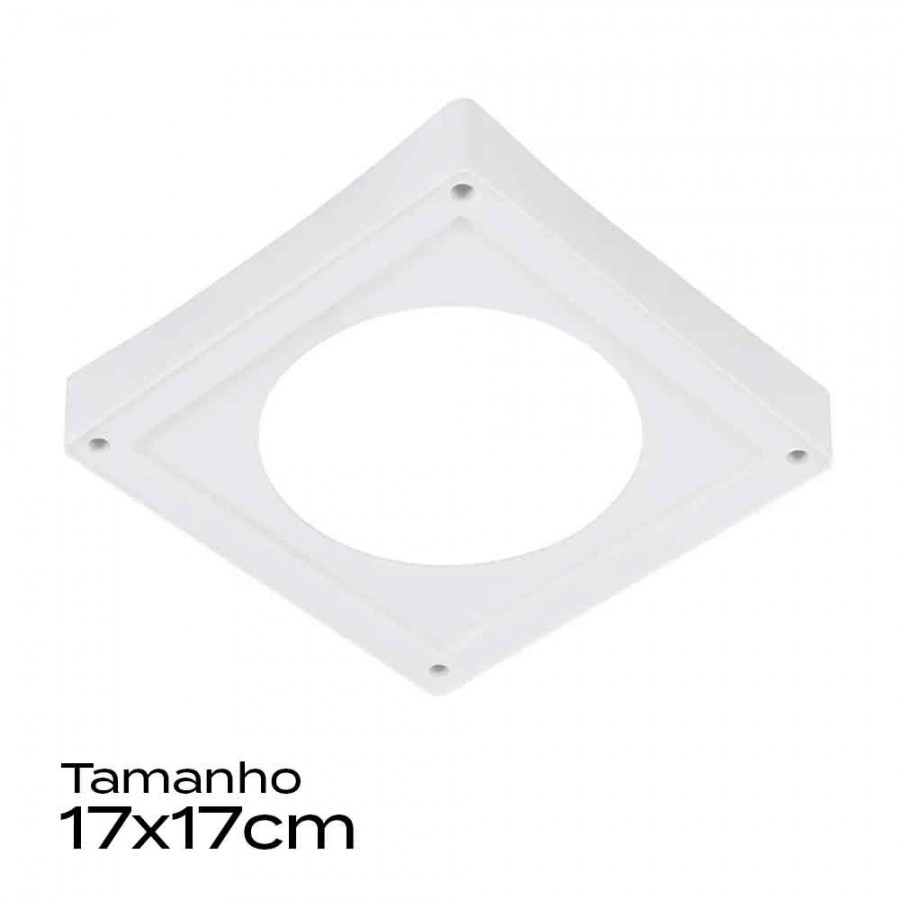 Suporte de Sobrepor de 17cm p/ Painel Infinity Quadrado - Modelo 24W