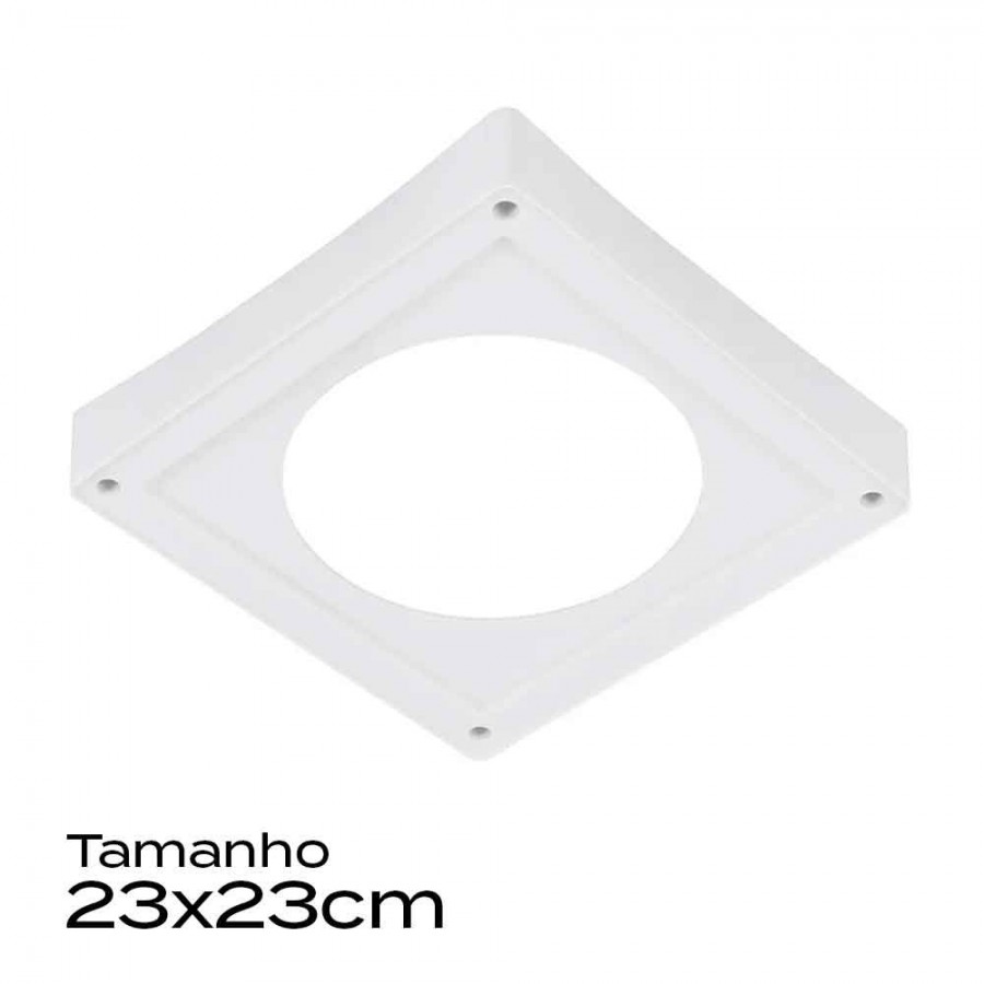 Suporte de Sobrepor de 23cm p/ Painel Infinity Quadrado - Modelo 36W