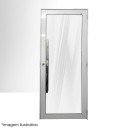 Porta Vidrão Panorâmico 210x90cm - Alumínio - Branco - Direita - Topsul Premium