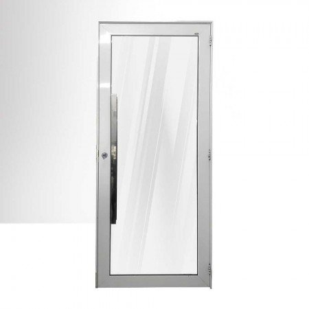 Porta Vidrão Panorâmico 210x90cm - Alumínio - Branco - Direita - Topsul Premium