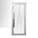 Porta Vidrão Panorâmico 210x90cm - Alumínio - Branco - Direita - Topsul Premium