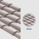 Telha de PVC Tipo Plan - 242x88cm - Cor Cinza Colonial Permatti