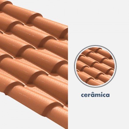 Telha de PVC Tipo Plan - 330x88cm - Cor Cerâmica Colonial Permatti