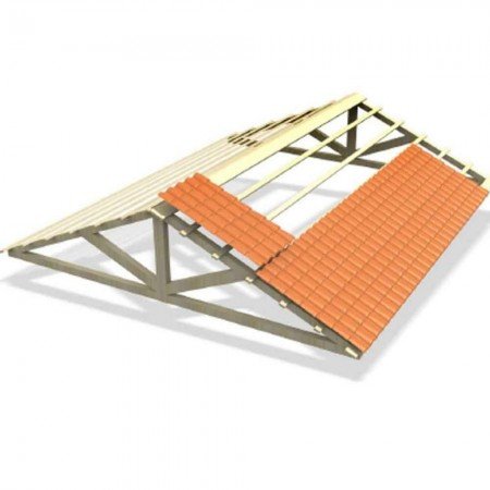 Telha de PVC Tipo Plan - 330x88cm - Cor Cerâmica Colonial Permatti