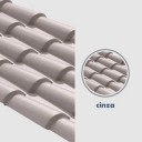 Telha de PVC Tipo Plan - 330x88cm - Cor Cinza Colonial Permatti