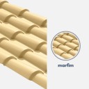 Telha de PVC Tipo Plan - 330x88cm - Cor Marfim Colonial Permatti