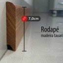 Rodapé Madeira Maciça 7,0cm - 220x7,0x1,3cm - Tauari Natural Mapaf