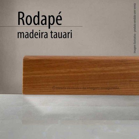 Rodapé Madeira Maciça 7,0cm - 220x7,0x1,3cm - Tauari Natural Mapaf