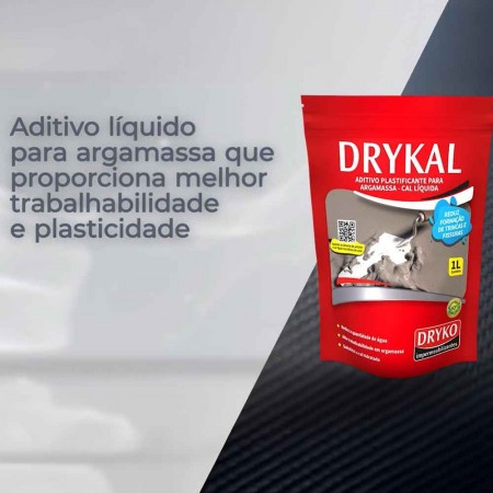 Aditivo Plastificante Drykal - 1L POUCH - Dryko Item Similar Ao Vedalit