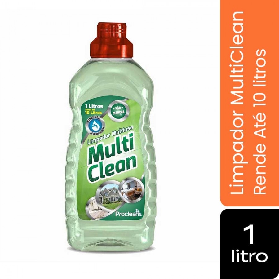 Limpador Multiuso MultiClean - 1 Litro - Alto Poder de Remoção - ProClean