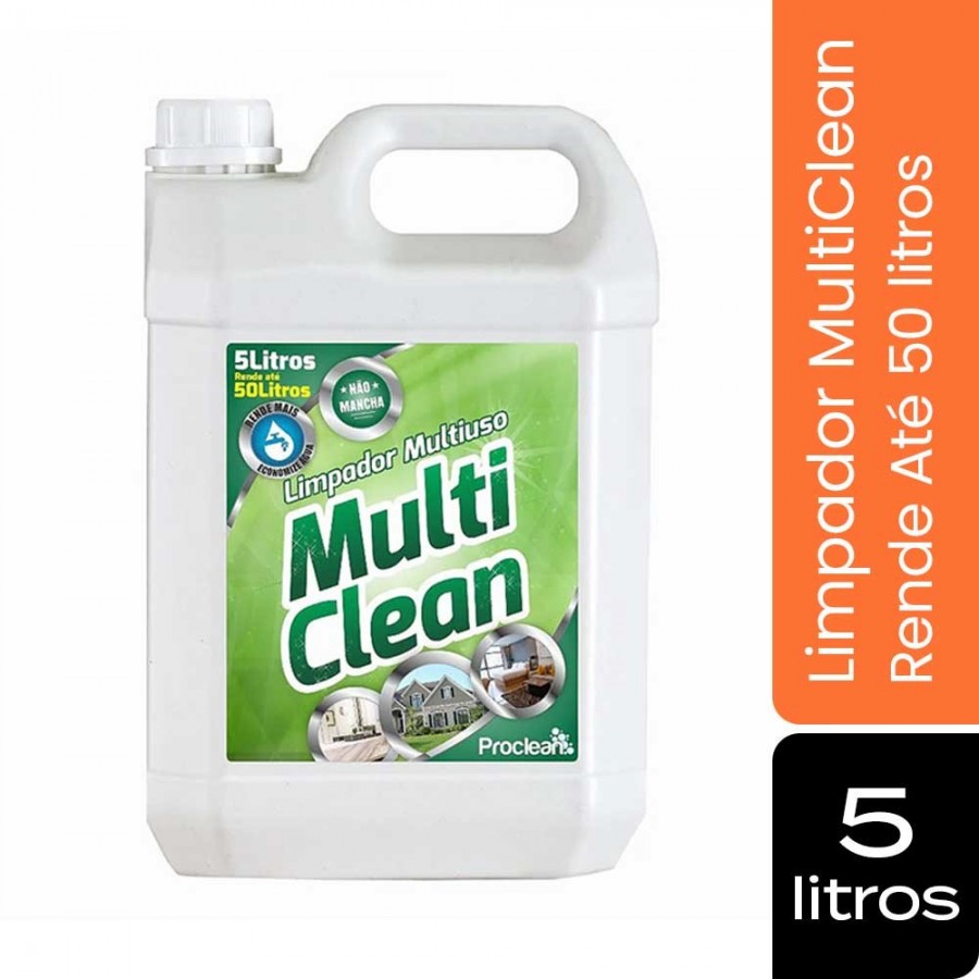Limpador Multiuso MultiClean - 5 Litros - Alto Poder de Remoção - ProClean