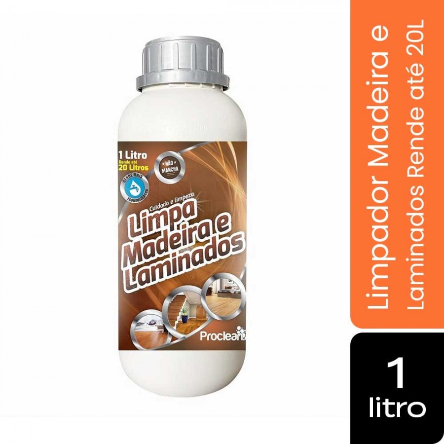 Limpa Madeira e Laminados - 1 Litro - Limpador Concentrado de Alta Performance - ProClean
