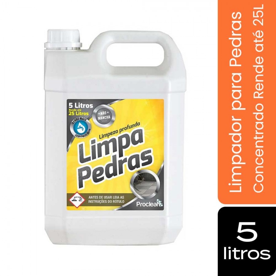 Limpa Pedras - 5 Litros - Limpador Concentrado de Alta Performance - ProClean