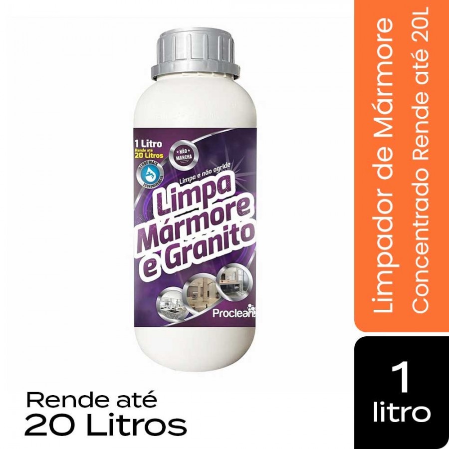 Limpa Mármore e Granito - 1 Litro - Limpador Concentrado de Alta Performance - ProClean Limpa Mármore e Granito - 1 Litro - Limpador Concentrado de Alta Performance - ProClean