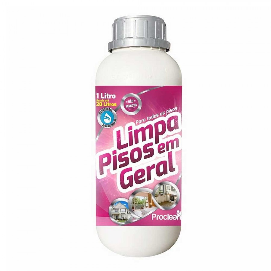 Limpa Pisos Uso Geral - 1 Litro - Limpador Concentrado de Alta Performance - ProClean
