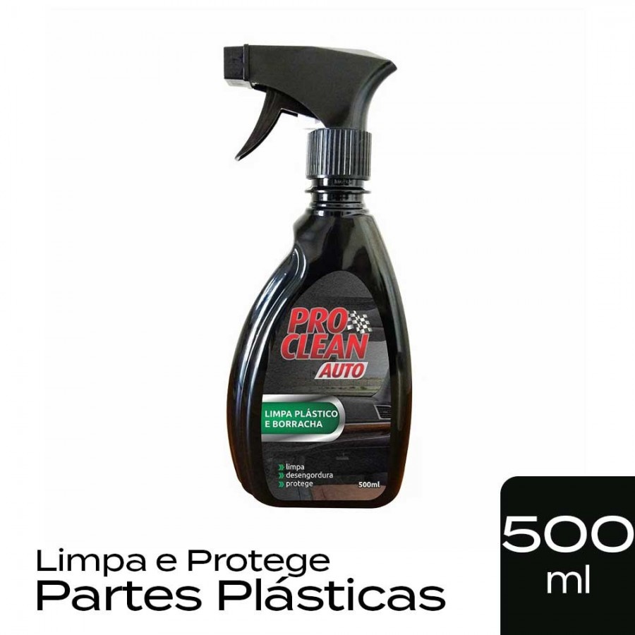 Limpa Plásticos e Borrachas - 500ml - Revitalização Impecável ProClean