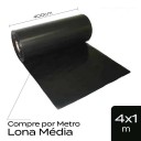 Lona Plástica por Metro - 400cm - Média 40micras - Cor Preta Plasitap