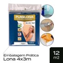 Lona Plástica 4x3m c/ 12m2 - Azul - Embalagem Econômica Plasitap