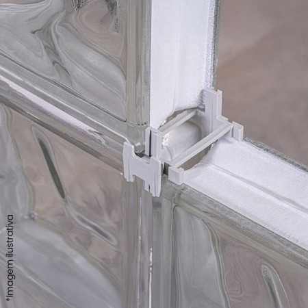 Espaçador para Bloco de Vidro 10mm - Pacote c/ 10 pçs - Ecolíder