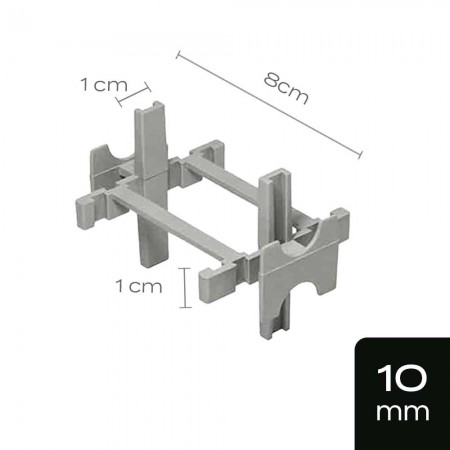 Espaçador para Bloco de Vidro 10mm - Pacote c/ 10 pçs - Ecolíder
