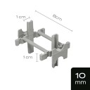 Espaçador para Bloco de Vidro 10mm - Pacote c/ 10 pçs - Ecolíder