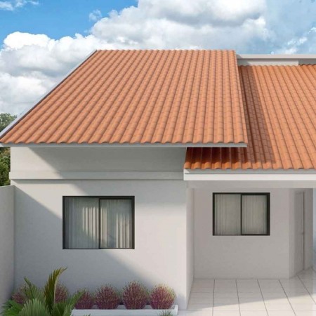 Telha de PVC Tipo Colonial - 394x86cm - Cor Cerâmica Permatti