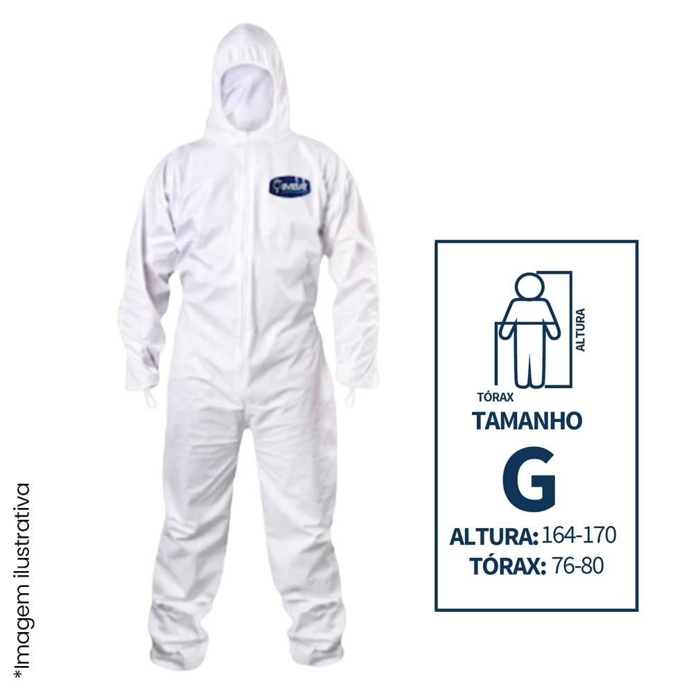 Macacão de Proteção Quimica Tamanho - G - Linha Premium Imbat