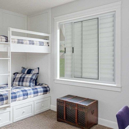 Janela Veneziana 3 Folhas 100x120x8cm - Alumínio Branco - Sem Grade - Direita - Básica Ecosul