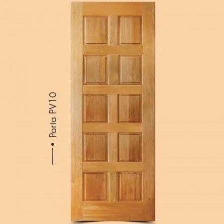 Porta Maciça PV10 - 210x72x3cm - Tauari Natural