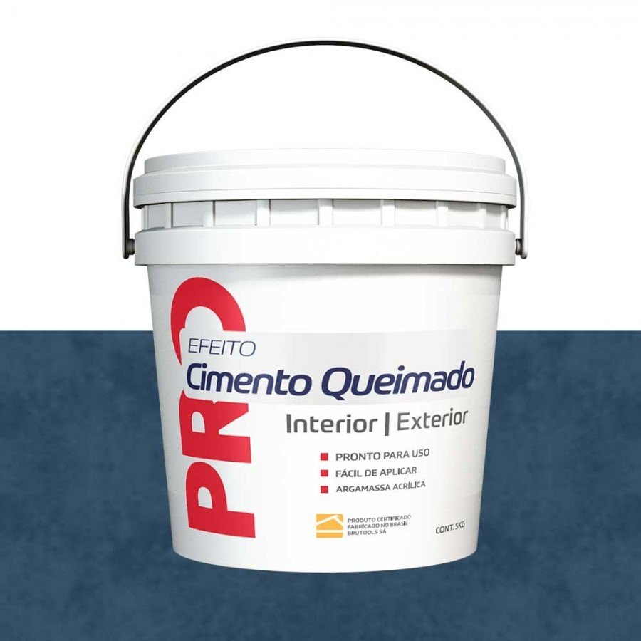 Cimento Queimado Azul Noturno - 5KG - Cor Azul Escuro BruColor
