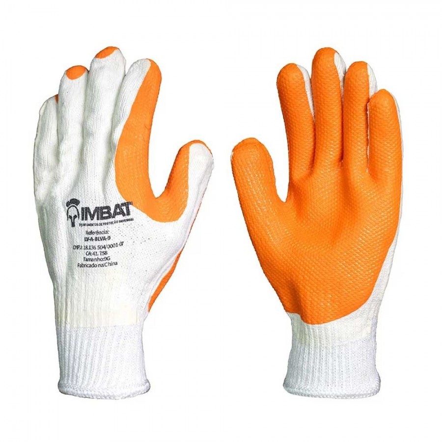Luva de Proteção Revestida em Latex Vulcanizado - Linha Max Proteção Imbat