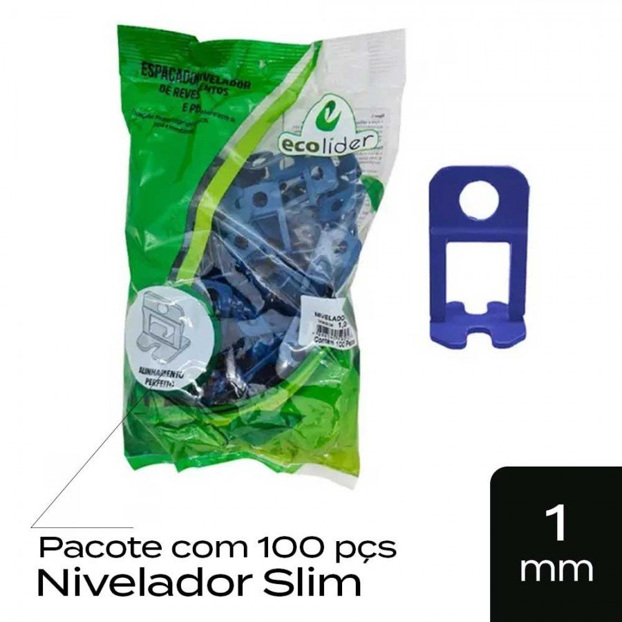 Espaçador Nivelador Slim 1MM - Pacote c/ 100 pçs - Ecolíder