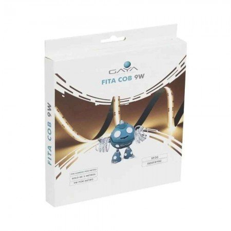 Fita LED COB - 5 Metros - 9W IP20 12V - 3.000K - Gaya Ref 1133