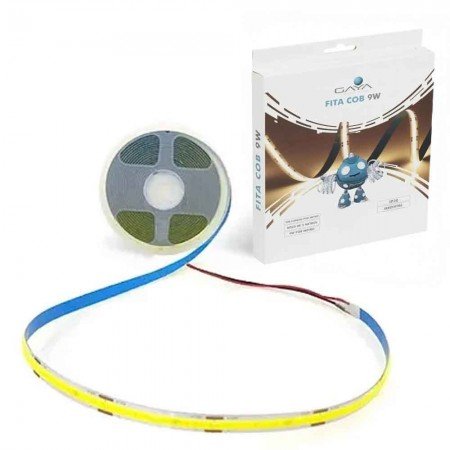 Fita LED COB - 5 Metros - 9W IP20 12V - 3.000K - Gaya Ref 1133